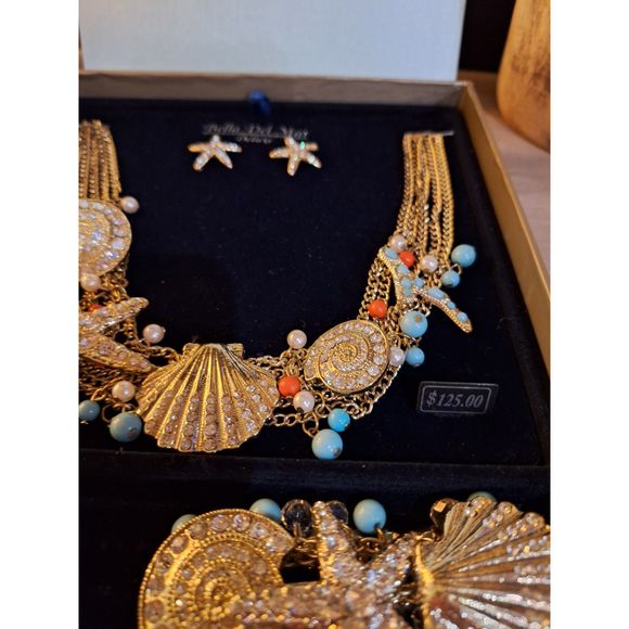 Bella Del Mar Jewelry Set Necklace Bracelet Earrings - Picture 4 of 10